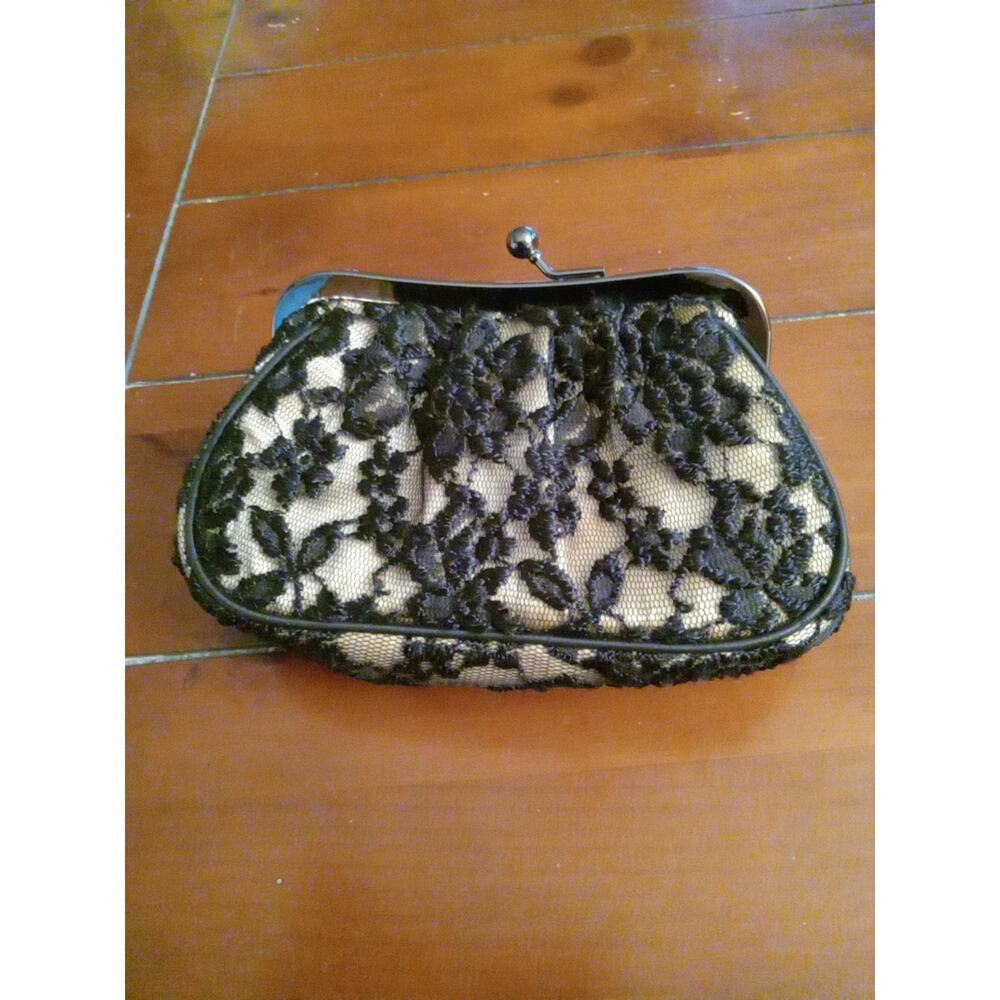 BLACK BANANA REPUBLIC Women's Lace CLUTCH HAND BAG/PURSE...Luxury